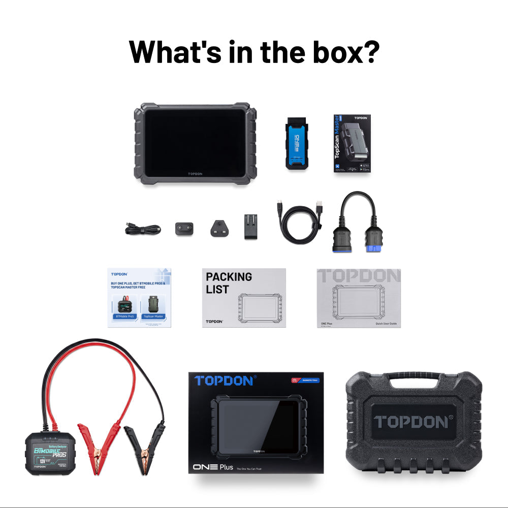 Contenido de la caja del TOPDON ONE Plus